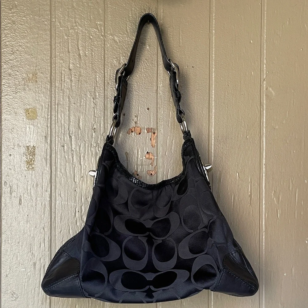 Coach Sateen Peyton trim Bag